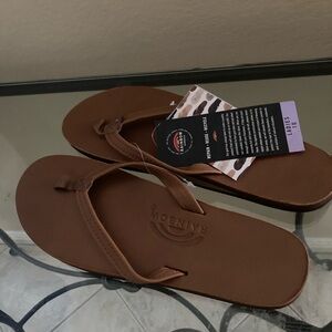 Rainbow tan  leather sandals